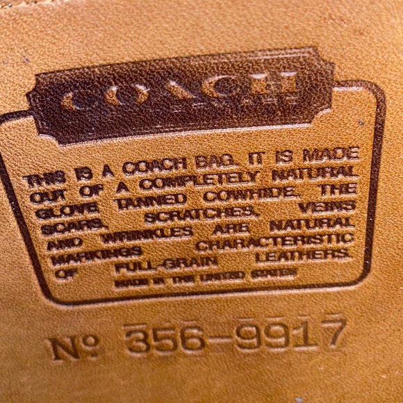 Vintage COACH Swagger British Tan Leather New York City Crossbody Shoulder Bag - Picture 5 of 16